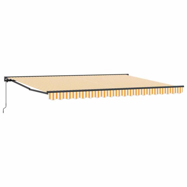 Einziehbare Markise Orange und Weiß 450x300 cm