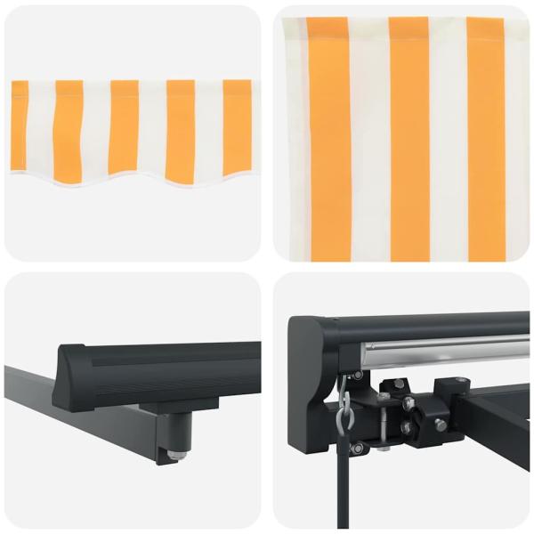 Einziehbare Markise Orange und Weiß 450x300 cm
