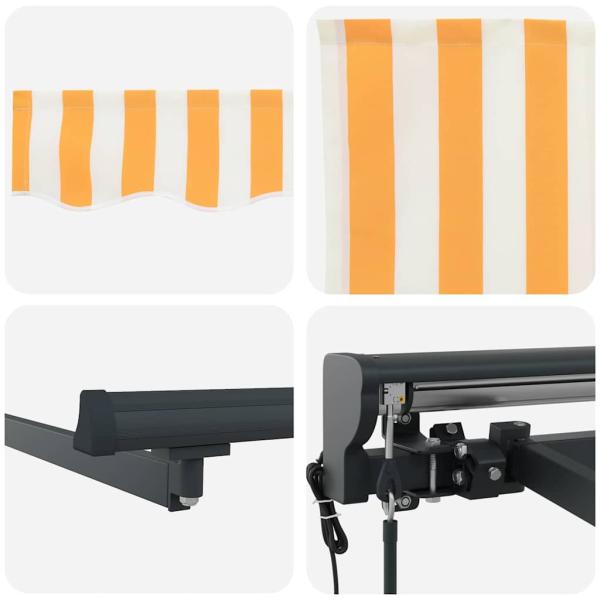 Einziehbare Markise Orange und Weiß 450x300 cm