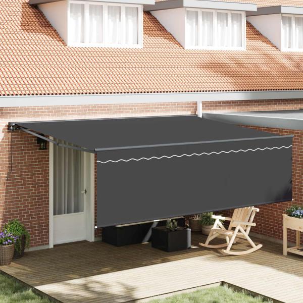 Einziehbare Markise Anthrazit Grau 450 × 300 cm