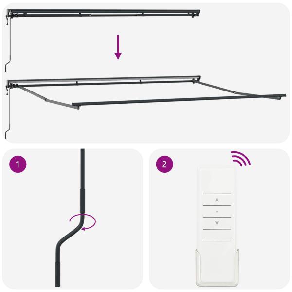 Einziehbare Markise Anthrazit Grau 450 × 300 cm