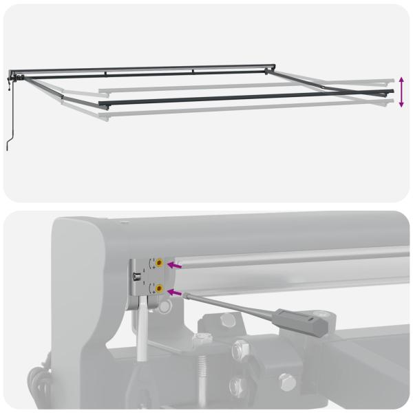 Einziehbare Markise Anthrazit Grau 450 × 300 cm