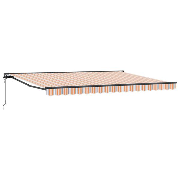 Einziehbare Markise Marineblau 450x300 cm Aluminium und Stoff