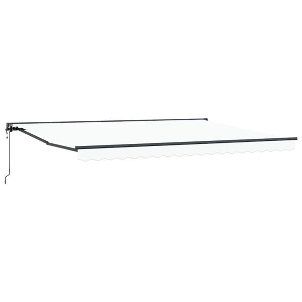 Einziehbare Markise Weiß 450x300 cm Polyesterstoff
