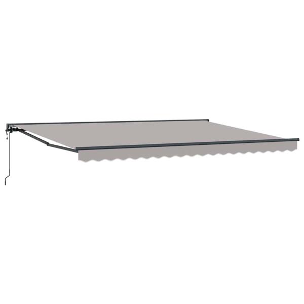Einziehbare Markise Hellgrau 450x300 cm Polyester