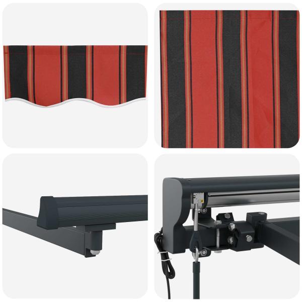 Einziehbare Markise Orange und Braun 500x300 cm