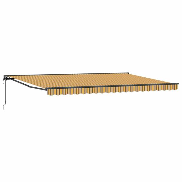 Einziehbare Markise Marineblau 500x300 cm Metall und Stoff