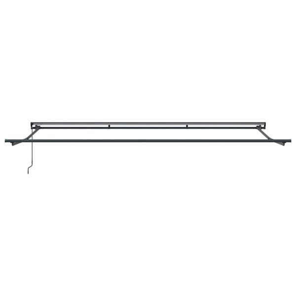 Einziehbare Markise Schwarz 500x300 cm Polyester und Aluminium