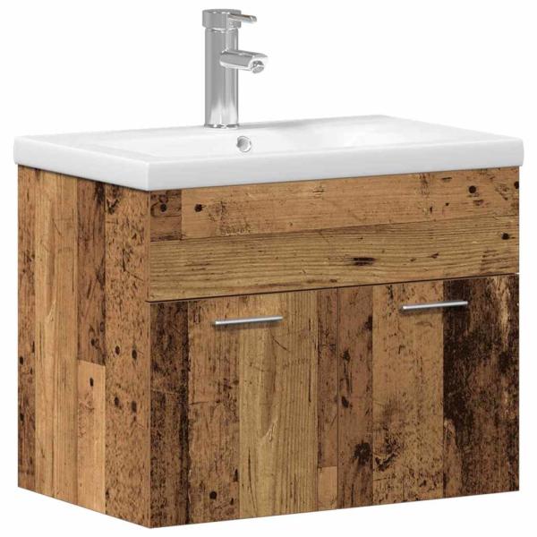 Badezimmermöbel-Set 3 Stk. Braun Holzwerkstoff