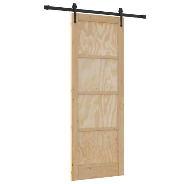Schiebetür Sonstiges Braun 78 x 211 cm Massivholz Kiefer