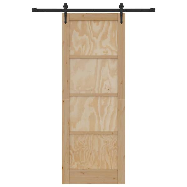 Schiebetür Sonstiges Braun 78 x 211 cm Massivholz Kiefer