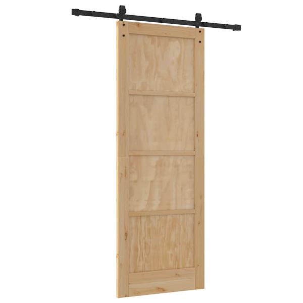Schiebetür Sonstiges Braun 78 x 211 cm Massivholz Kiefer