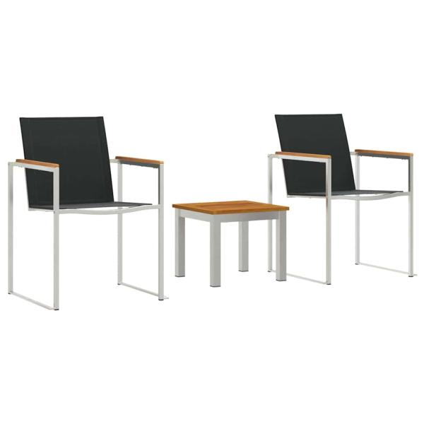 Outdoortisch-Set 3 pcs Teak-Massivholz