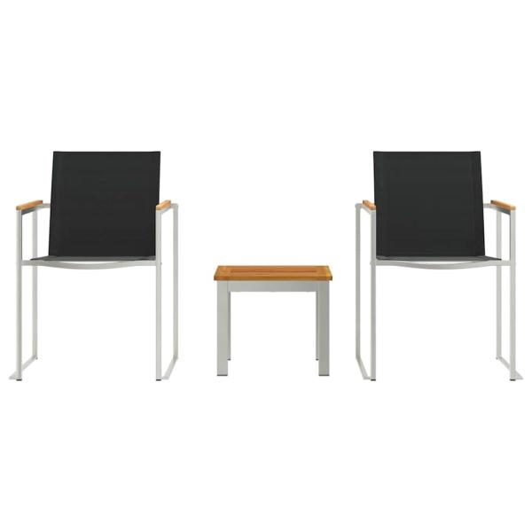 Outdoortisch-Set 3 pcs Teak-Massivholz
