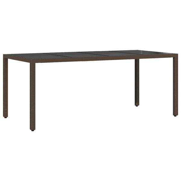 Garten Essgruppe 7 pcs Braun 190 x 90 x 75 cm Poly-Rattan