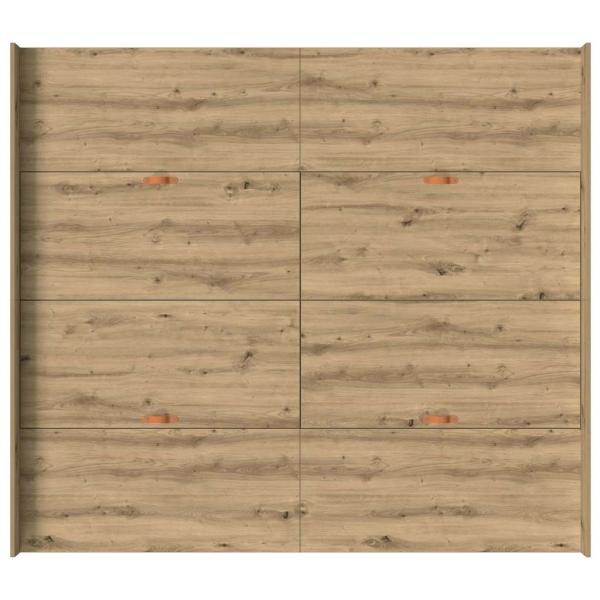 Bett mit Stauraum Eiche handwerklich 200 x 200 cm