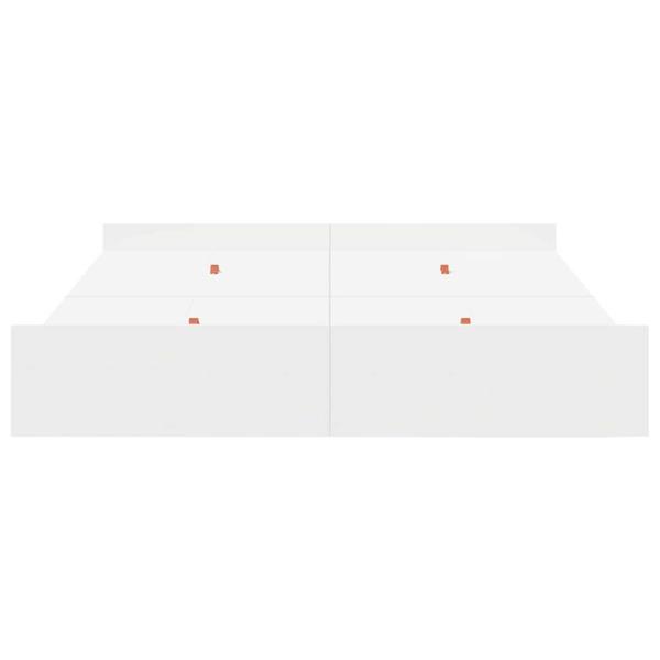 Bett mit Stauraum Weiß 160 x 200 cm Wuchsplatte und Spanplatte
