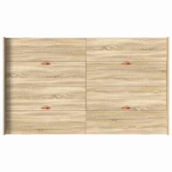 Bett mit Stauraum Sonoma Eiche 120 x 200 cm Holzwerkstoff
