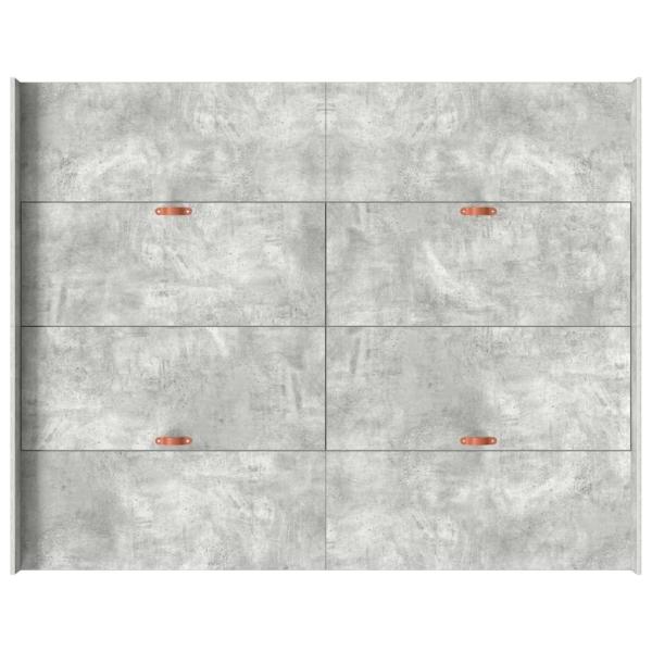 Bett mit Stauraum mit Schubladen mit Kopfteil mit Speicher Betongrau 140 x 190 cm Melamin