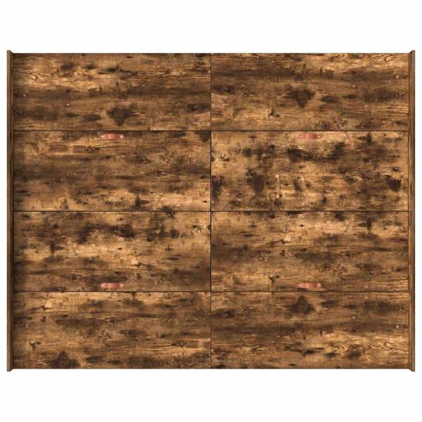 Bett mit Stauraum mit Schubladen mit Kopfteil mit Speicher Räuchereiche 135 x 190 cm Holz