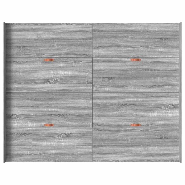 Bett mit Stauraum Grau Sonoma 135 x 190 cm Holzverbundwerkstoff