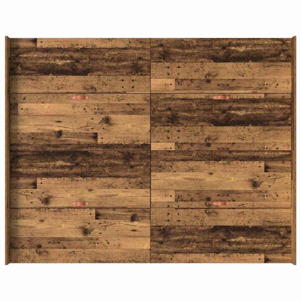 Bett mit Stauraum Altholz 135 x 190 cm Spanplatte