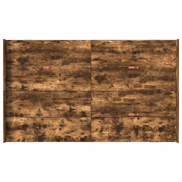 Bett mit Stauraum mit Schubladen mit Kopfteil mit Speicher Räuchereiche 120 x 190 cm Holz