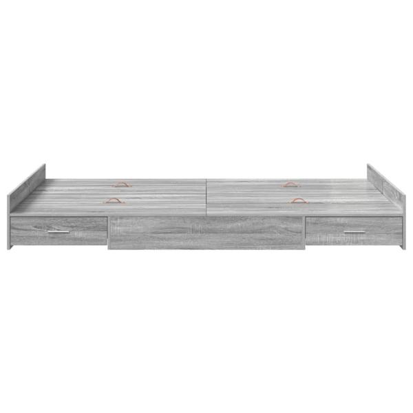 Stauraum-Bettgestell Grau Sonoma Grau Sonoma 120 x 190 cm