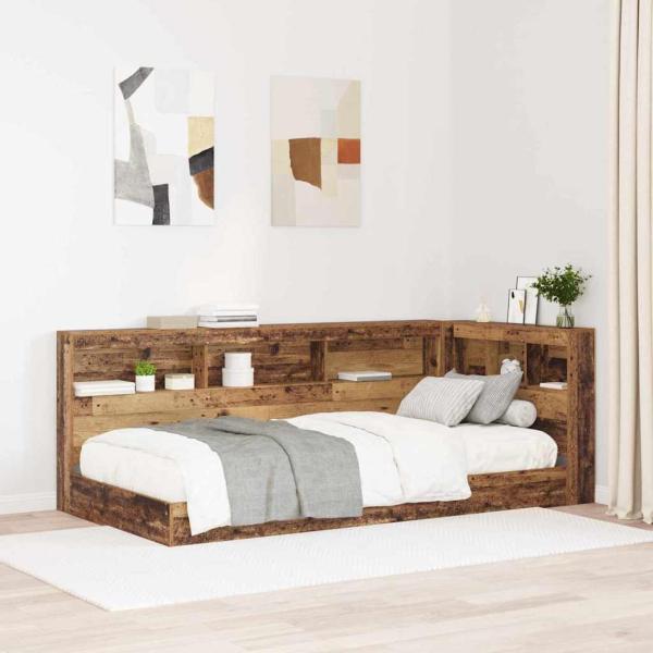 ARDEBO.de - Stauraum-Kopfteil Altholz 90 cm Engineered Holz, Melamin