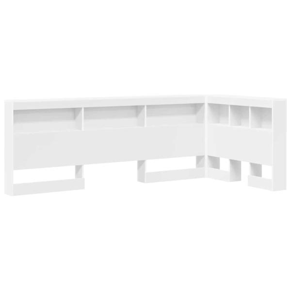 Stauraum-Kopfteil mit Regal mit Kopfteil mit Speicher Weiß 100 cm MDF
