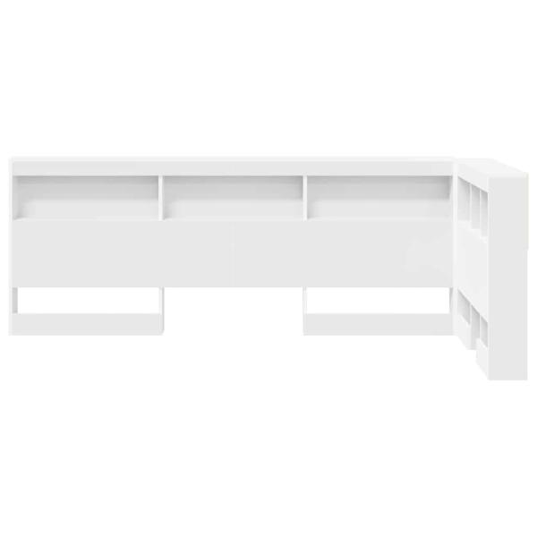 Stauraum-Kopfteil mit Regal mit Kopfteil mit Speicher Weiß 100 cm MDF