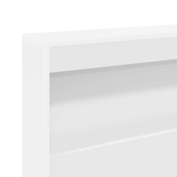 Stauraum-Kopfteil mit Regal mit Kopfteil mit Speicher Weiß 100 cm MDF