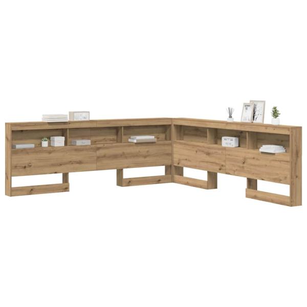 Stauraum-Kopfteil Eiche handwerklich 200 cm Holzwerkstoff