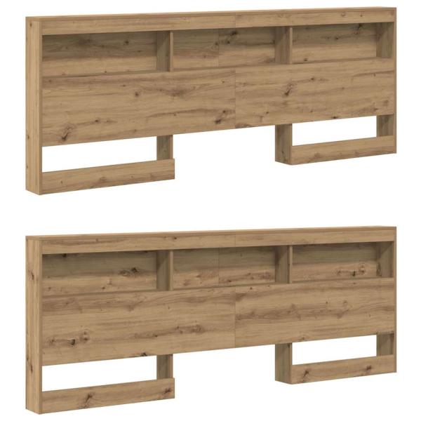 Stauraum-Kopfteil Eiche handwerklich 200 cm Holzwerkstoff