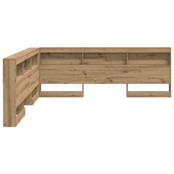 Stauraum-Kopfteil Eiche handwerklich 200 cm Holzwerkstoff
