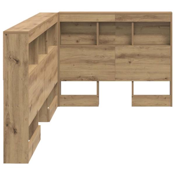 Stauraum-Kopfteil Eiche handwerklich 90 cm Holzwerkstoff
