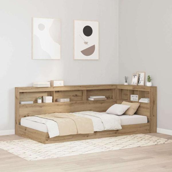 ARDEBO.de - Stauraum-Kopfteil Eiche handwerklich 75 cm Holzwerkstoff