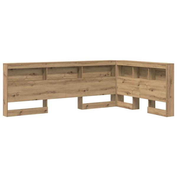 Stauraum-Kopfteil Eiche handwerklich 120 cm Holzwerkstoff