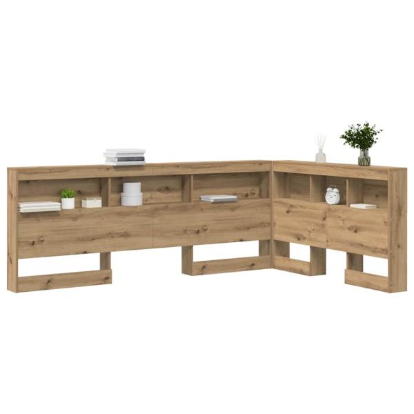 Stauraum-Kopfteil Eiche handwerklich 120 cm Holzwerkstoff
