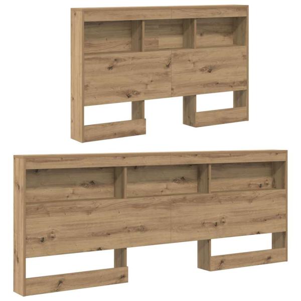 Stauraum-Kopfteil Eiche handwerklich 120 cm Holzwerkstoff