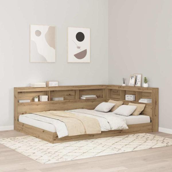 ARDEBO.de - Stauraum-Kopfteil Eiche handwerklich 135 cm Holzwerkstoff