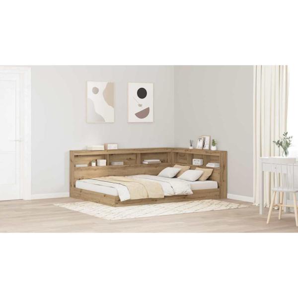 Stauraum-Kopfteil Eiche handwerklich 135 cm Holzwerkstoff