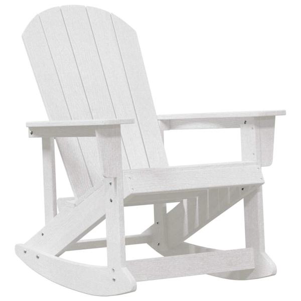 Adirondack Schaukelstühle 2 pcs Weiß 73.5 x 92 x 90 cm HDPE