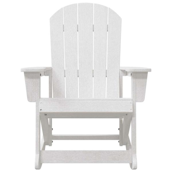 Adirondack Schaukelstühle 2 pcs Weiß 73.5 x 92 x 90 cm HDPE