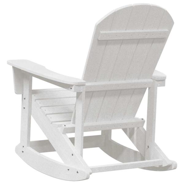 Adirondack Schaukelstühle 2 pcs Weiß 73.5 x 92 x 90 cm HDPE