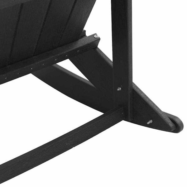 Adirondack Schaukelstühle 2 pcs Schwarz 73.5 x 92 x 90 cm HDPE