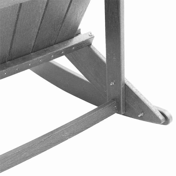 Adirondack Schaukelstühle 2 pcs Hellgrau 73.5 x 92 x 90 cm HDPE