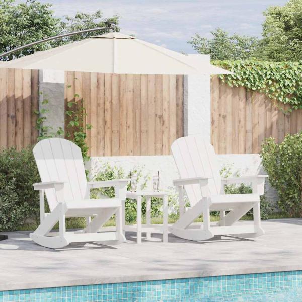 ARDEBO.de - Garten Lounge Set 3 pcs Weiß Standard 38 x 38 x 46 cm HDPE