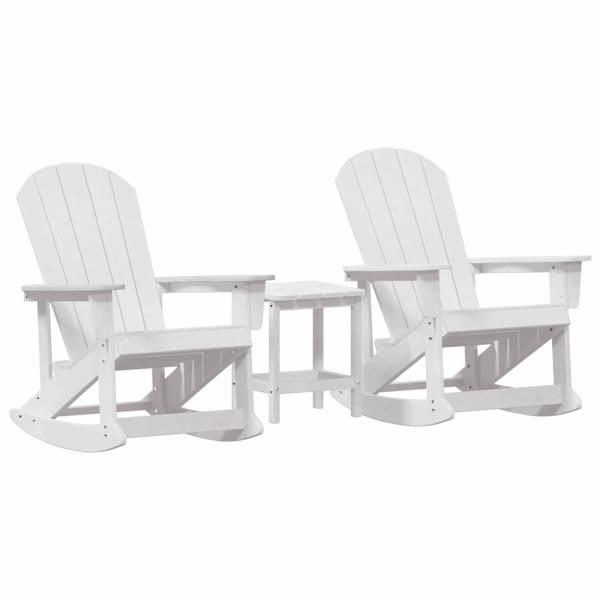 Garten Lounge Set 3 pcs Weiß Standard 38 x 38 x 46 cm HDPE