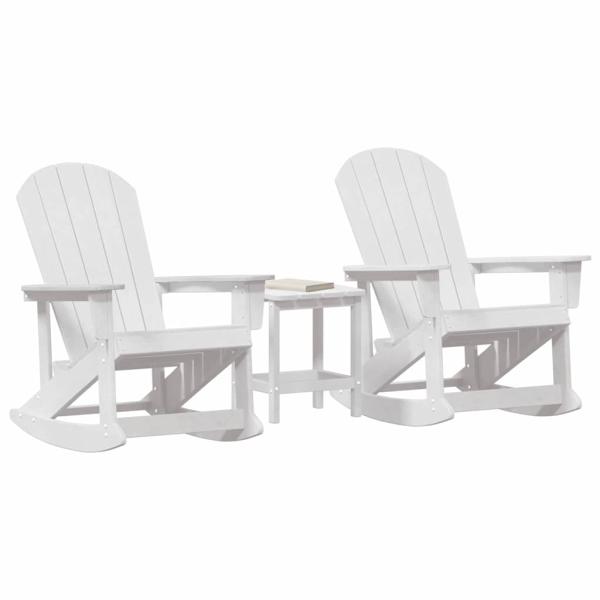 Garten Lounge Set 3 pcs Weiß Standard 38 x 38 x 46 cm HDPE